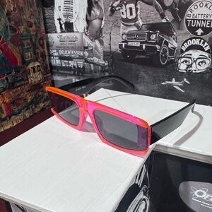 Neon Pink and Black Sunglasses